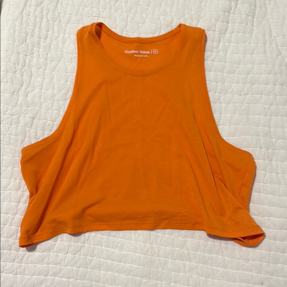 Outdoor Voice Orange Crop Top